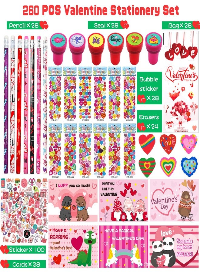 Phaorui 260pcs Valentines Day Gifts for Kids Classroom Valentines Goodie Bags Stuffers Valentine Card Gift for Kid Valentine Classroom Party Favors Prizes for Kids Girls - Image 3